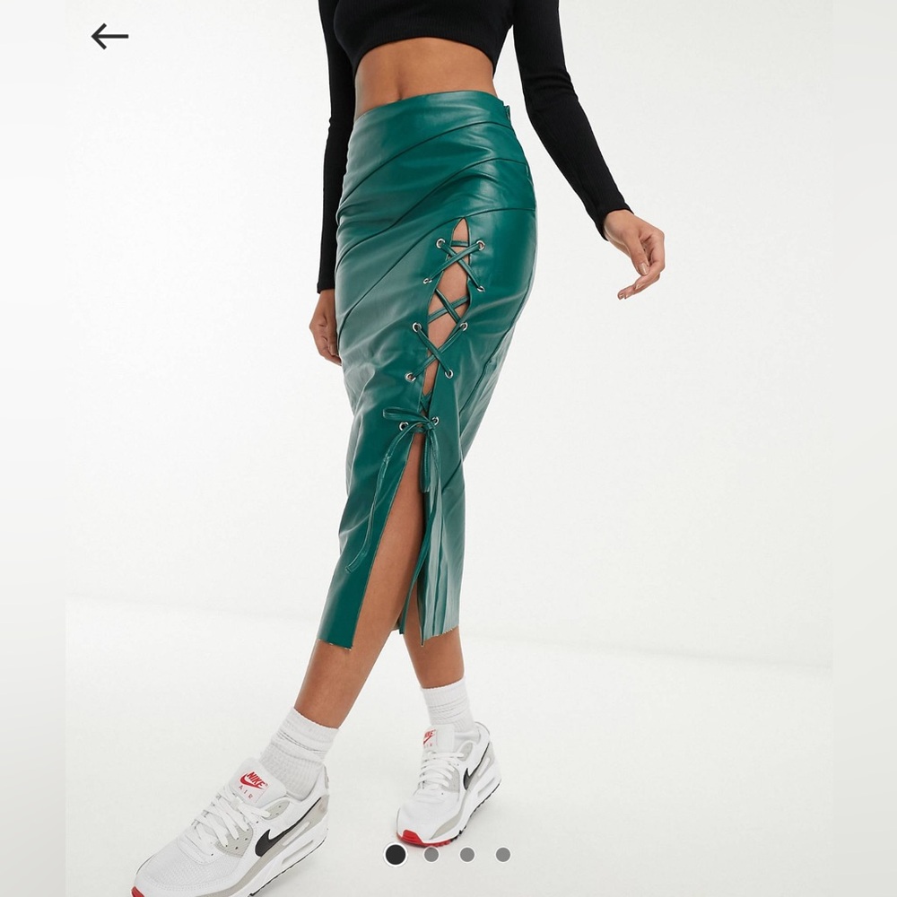 NWOT-ASOS Design Faux Leather Midi skirt